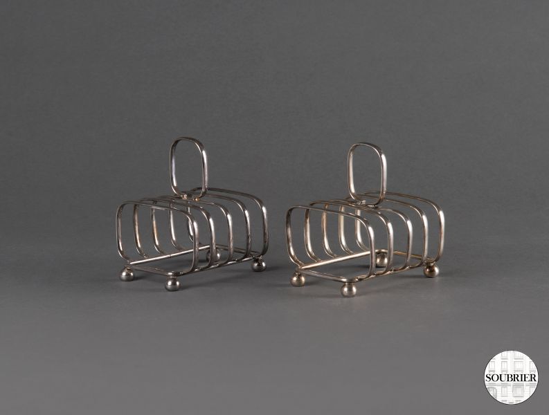 Silver-plated toast racks