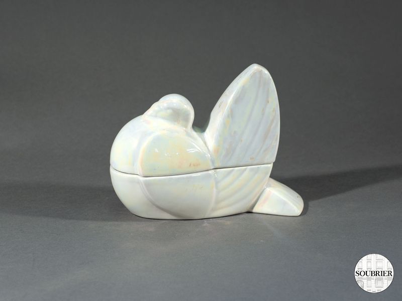 Pigeon faîence blanc