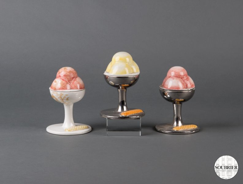 Coupes de glace en céramique