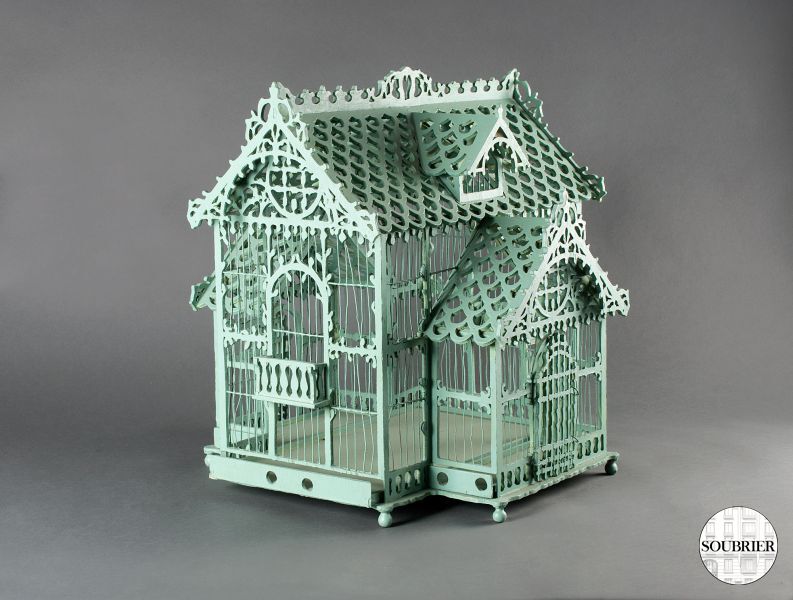 House-shaped bird cage