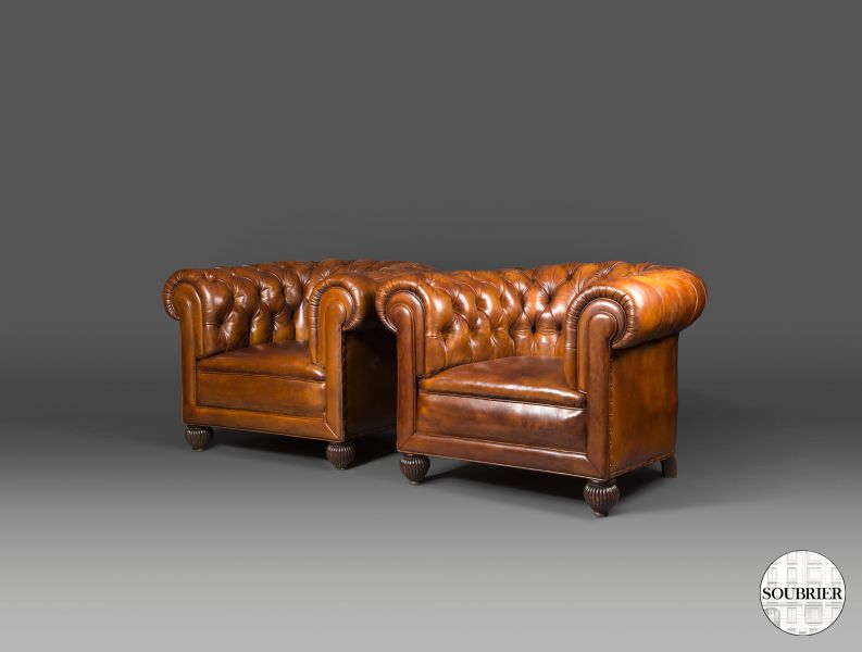 Chesterfield armchairs