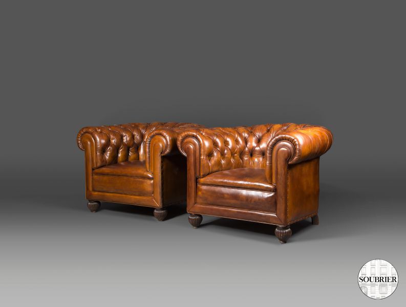 Fauteuils Chesterfield