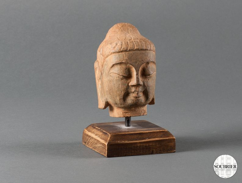 Buddha head in clay