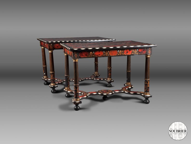 Boulle marquetry tables