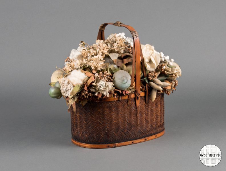 Basket of dry flowers