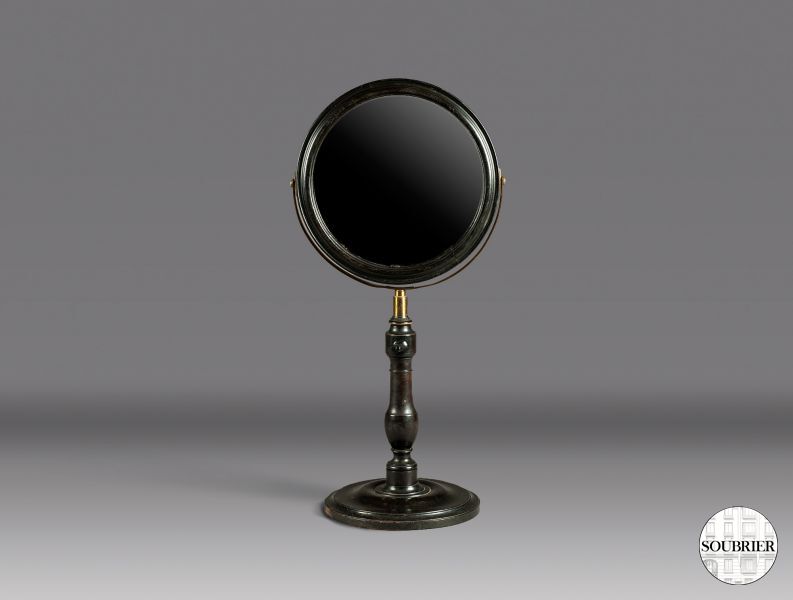 Miroir sur pied noir