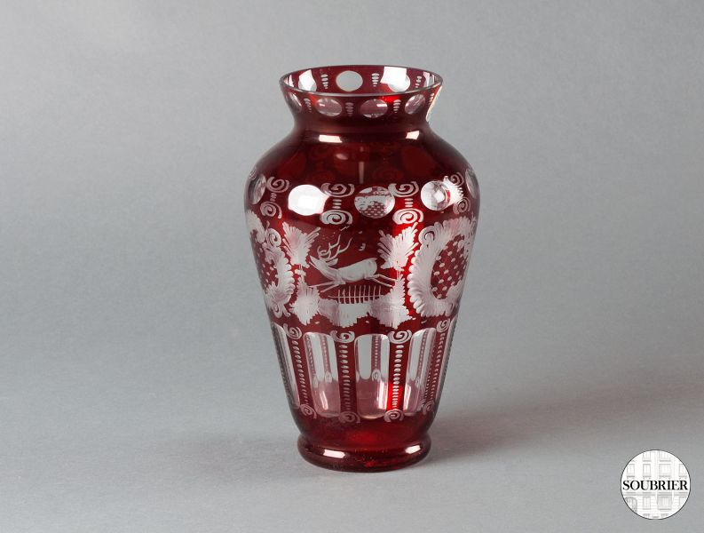 Vase en cristal de Bohème