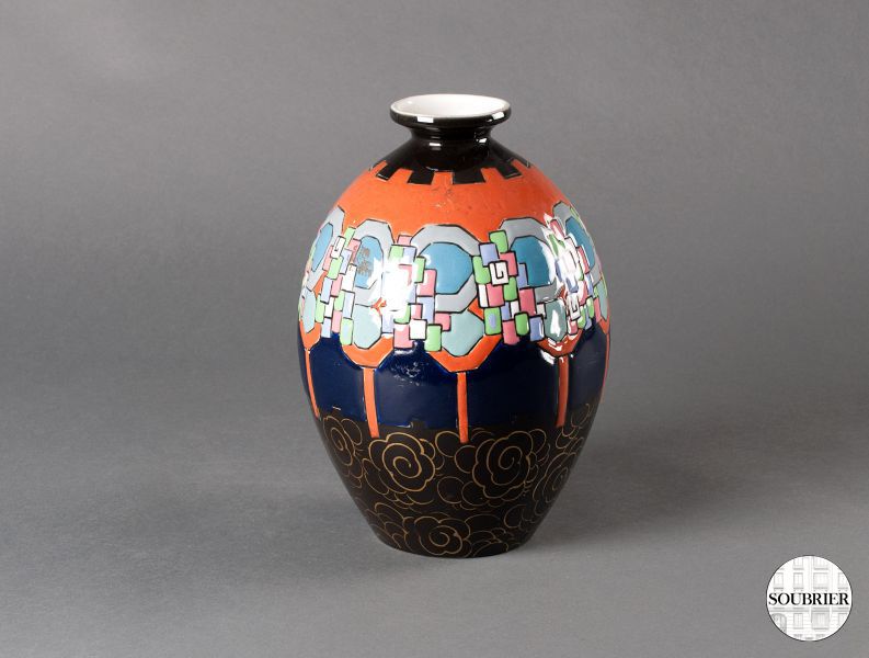 Vase enameled vase 1925