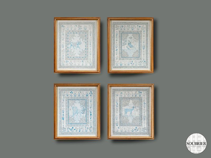 Gravure motif indien