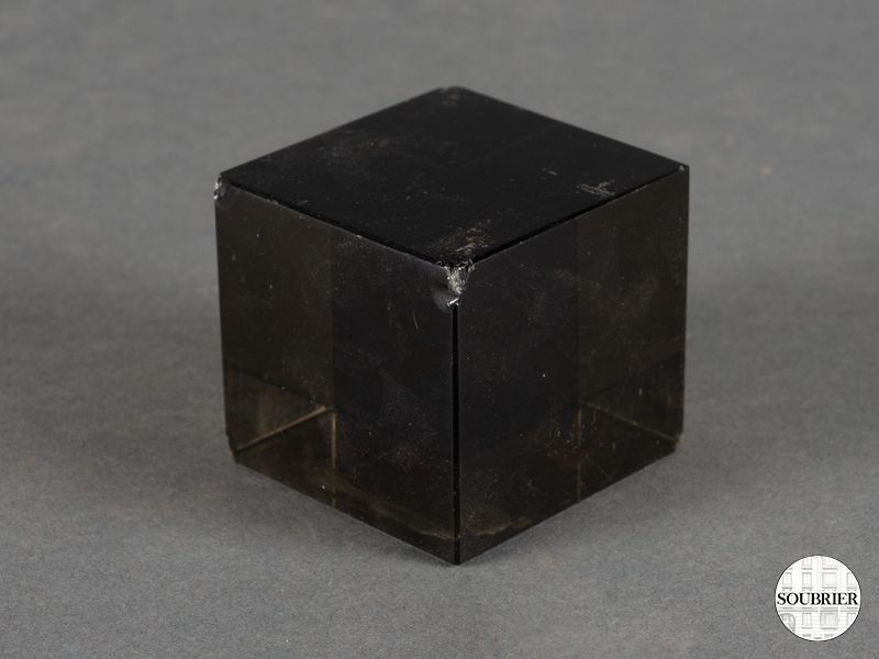 Smoked glass cube