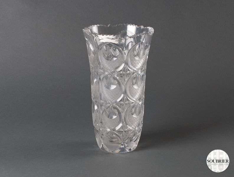 Bohemian crystal vase