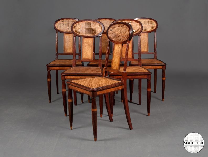 6 mahogany chairs