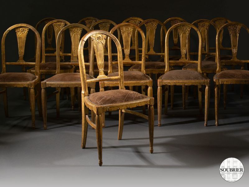 36 gilded 1925 chairs