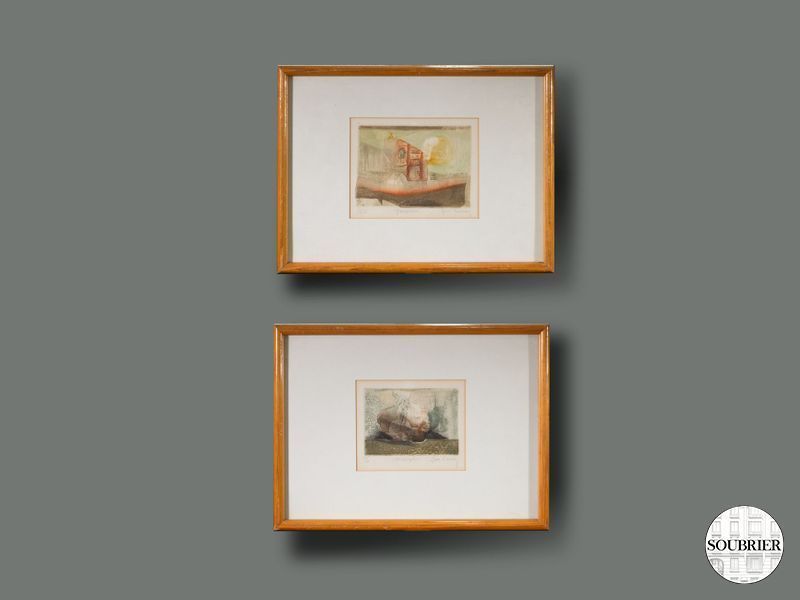 Petite gravure abstraite