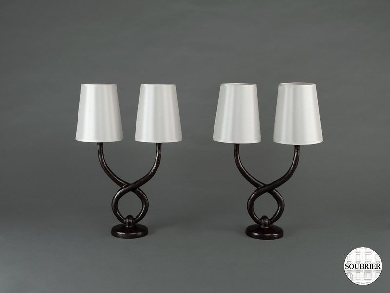 lampes fer forgé noires