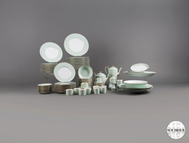 Golden celadon china set