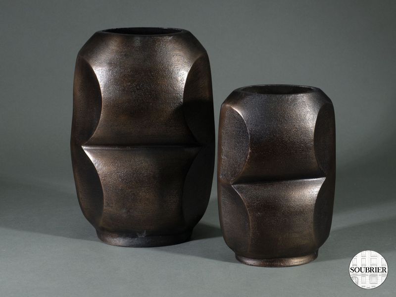 vase alu patine noire