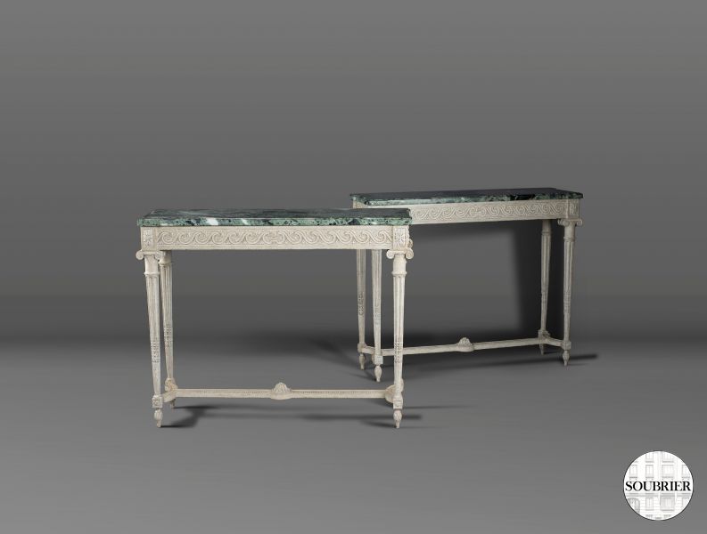 Two console tables