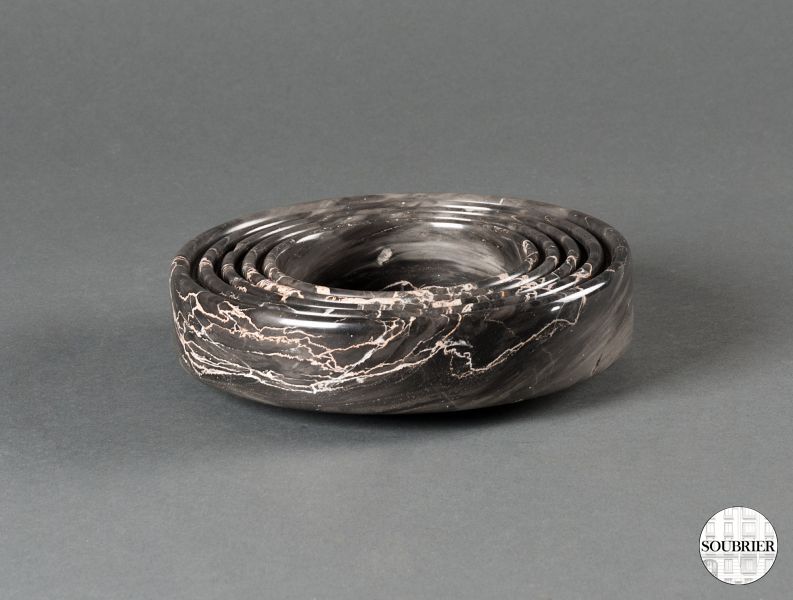 Black marble ashtray