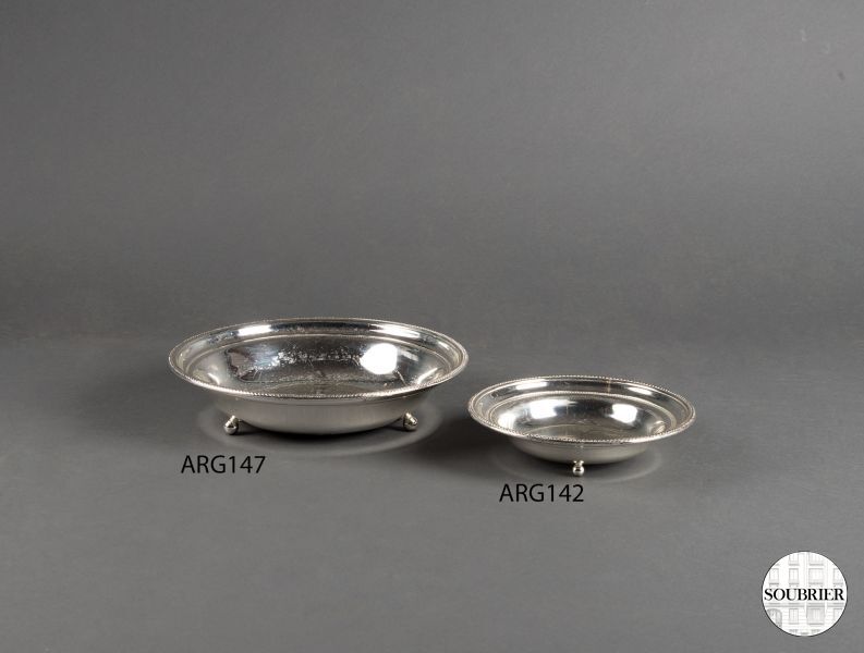 Silver-plated fruit bowls