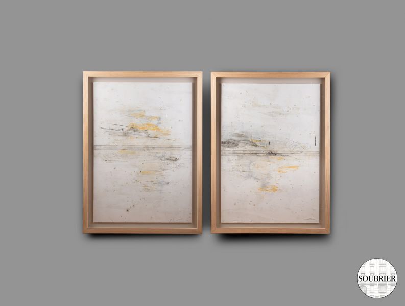 Two contemporary canvas