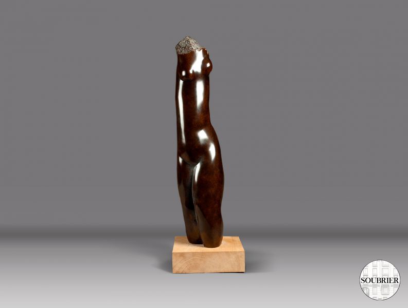 Femme nue en bronze