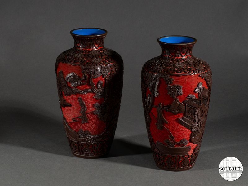 2 vases chinois