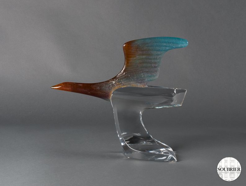 Oiseau coloré en cristal