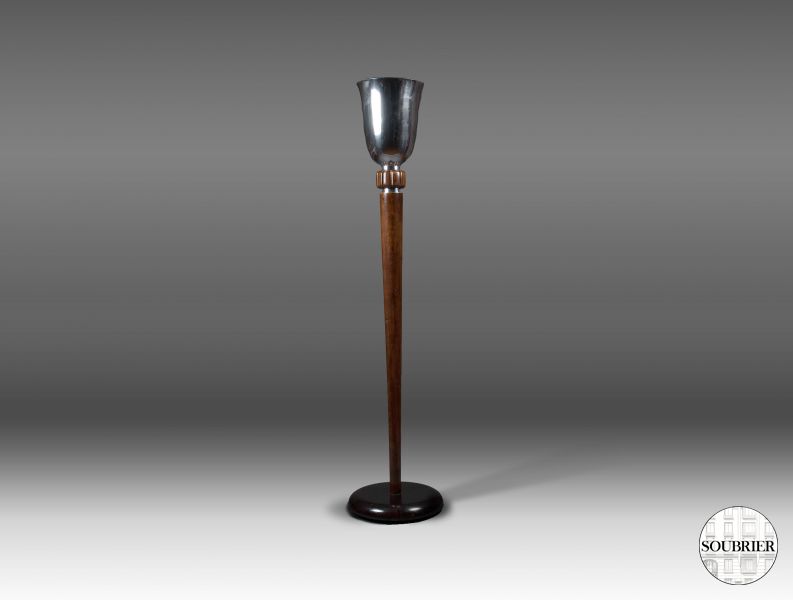 Walnut floor lamp