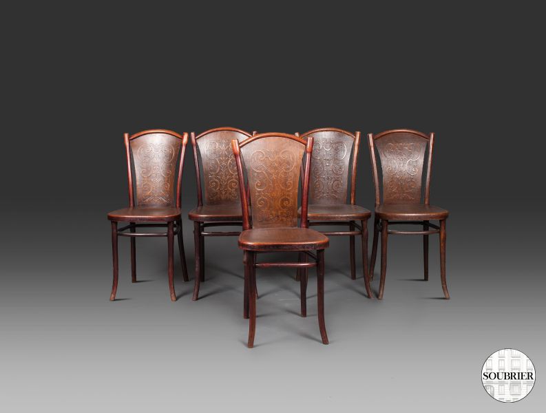 5 Bistro chairs Thonet