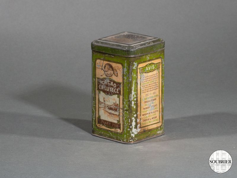boite à gâteau publicitaire en tôle