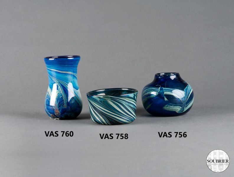 Vases en verre soufflé