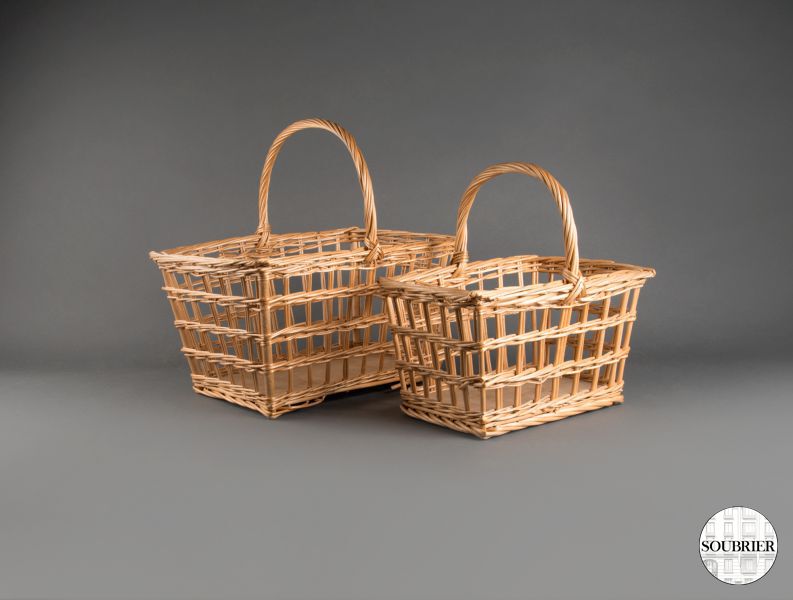 Pair of wicker baskets