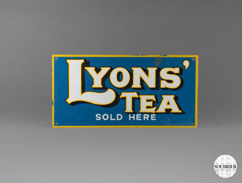 Plaque émaillée Lyons Tea