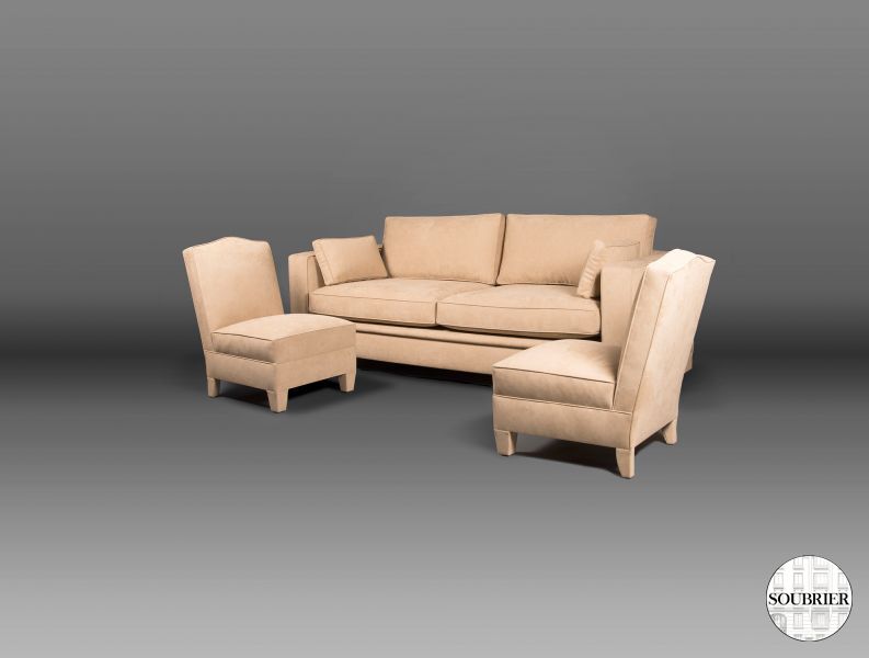 Fawn alcantara living room suite