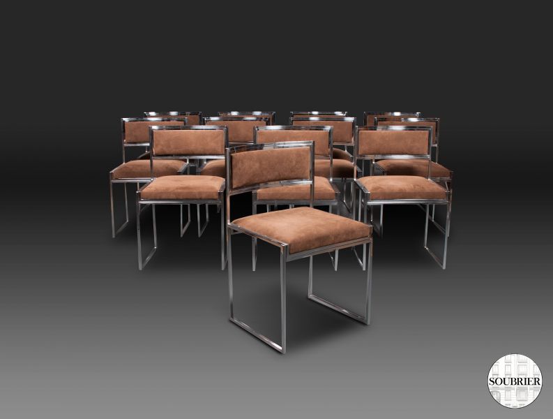 12 chrome chairs