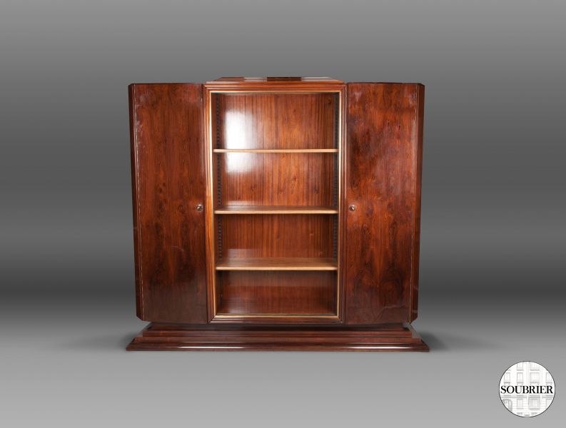 Art Deco rosewood bookcase
