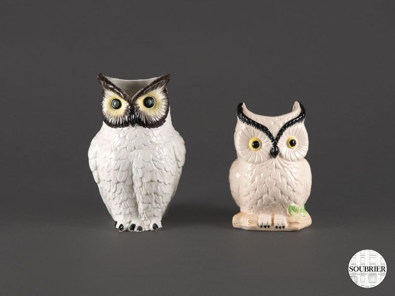 Owl shaped vases