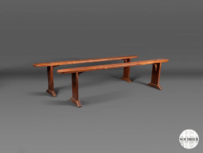 Pair of rustic benches