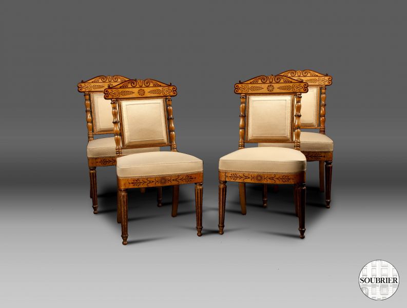 4 Charles X chairs