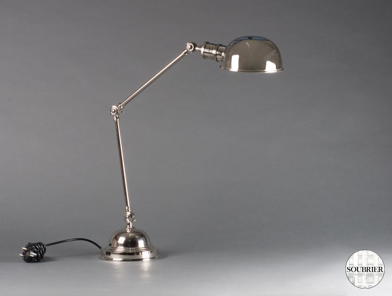 Lampe de bureau chromée articulée