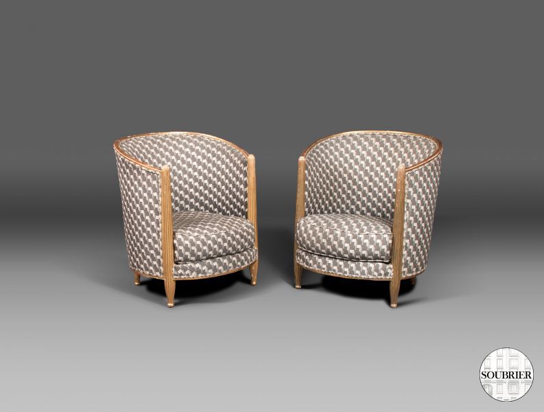 Pair of Art Deco armchairs