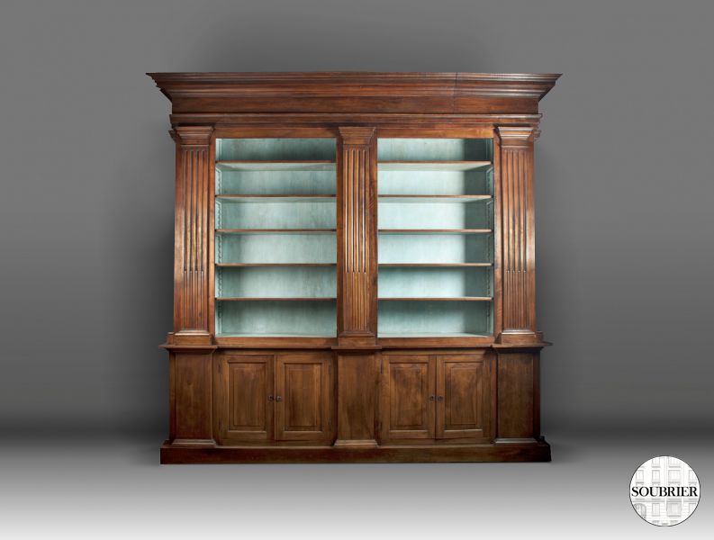 Louis XVI walnut bookcase