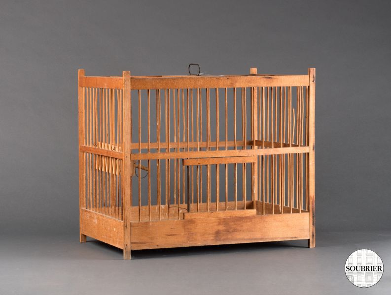 Cage à oiseaux en bois