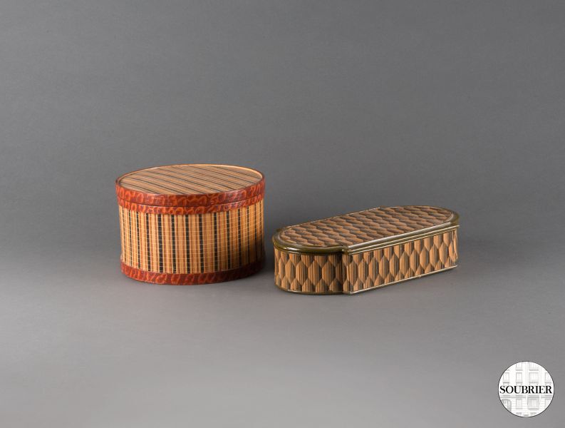 wickerwork boxes