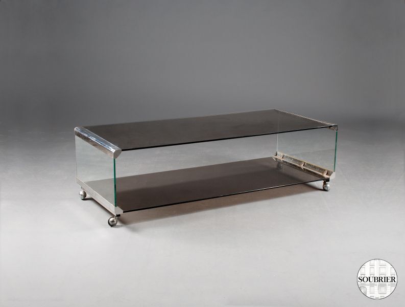 smoked glass coffee table