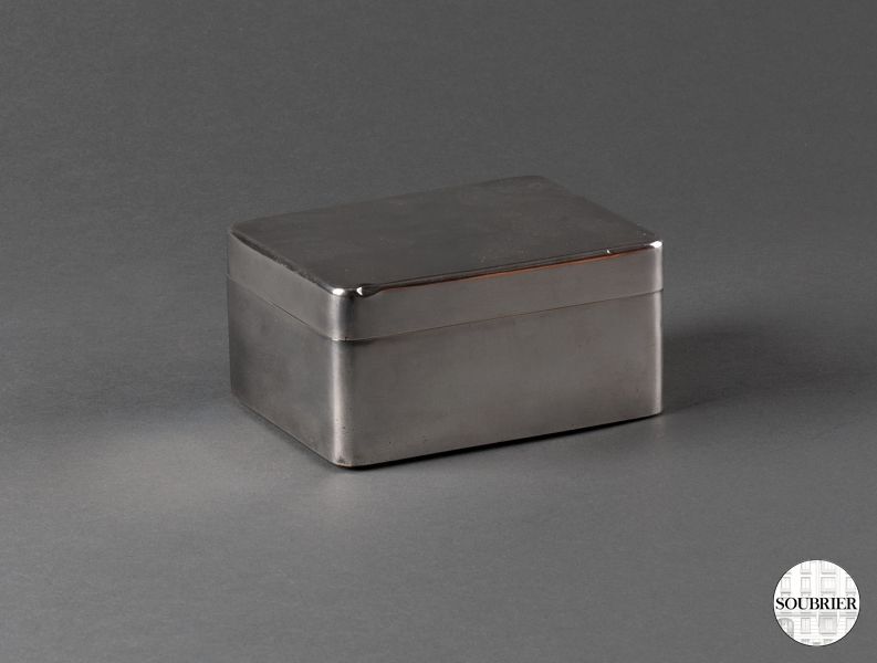 Boîte à gâteaux métal argenté