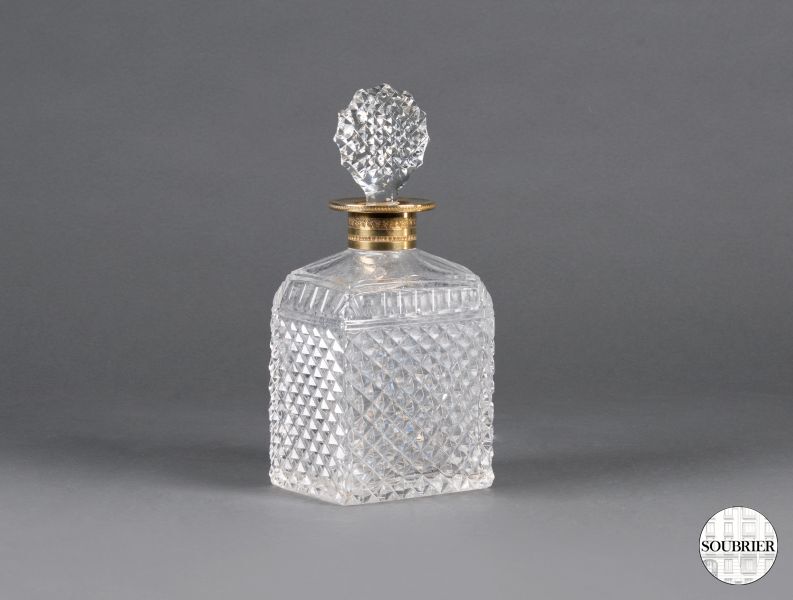 Crystal-cut whisky carafe