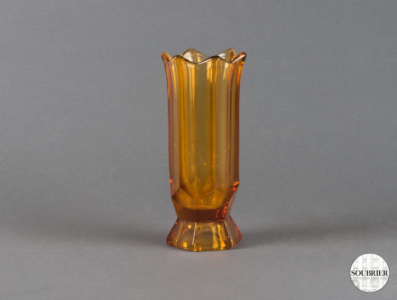 Yellow orange vase