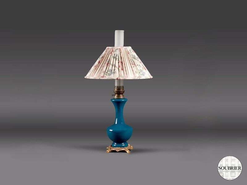 Lampes en faïence bleue